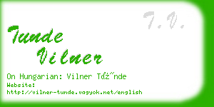 tunde vilner business card